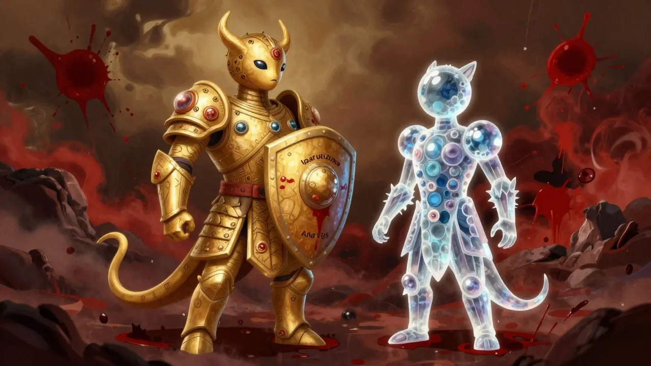 Mythical Alebrije guardians representing blood thinner reversal agents